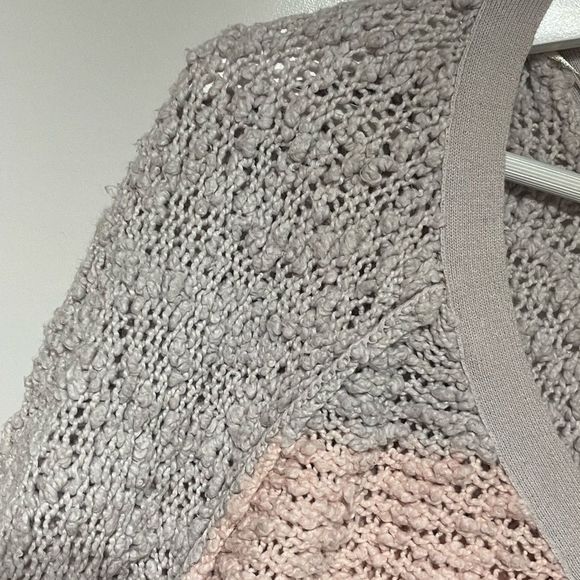 Free People Rugby Songbird Stripe Pullover SweaterSmall Pale Pink Pale Gray - Picture 11 of 15